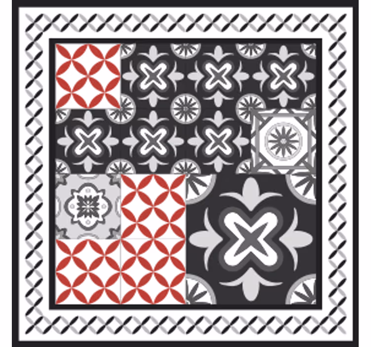 Podkładka pod kubek z wzorami geometriczne kolaże - TenStickers