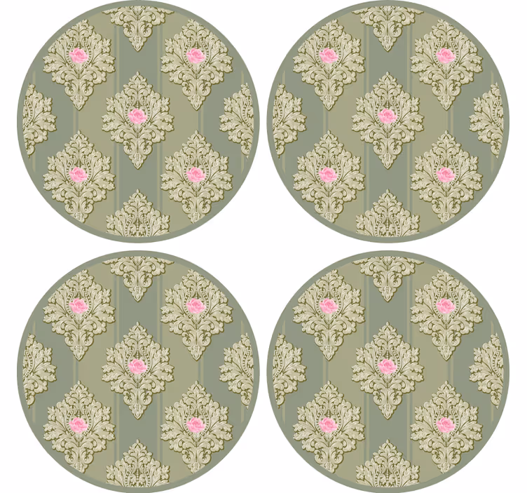 Vintage podstawka pod kubek złożony element botaniczny - TenStickers
