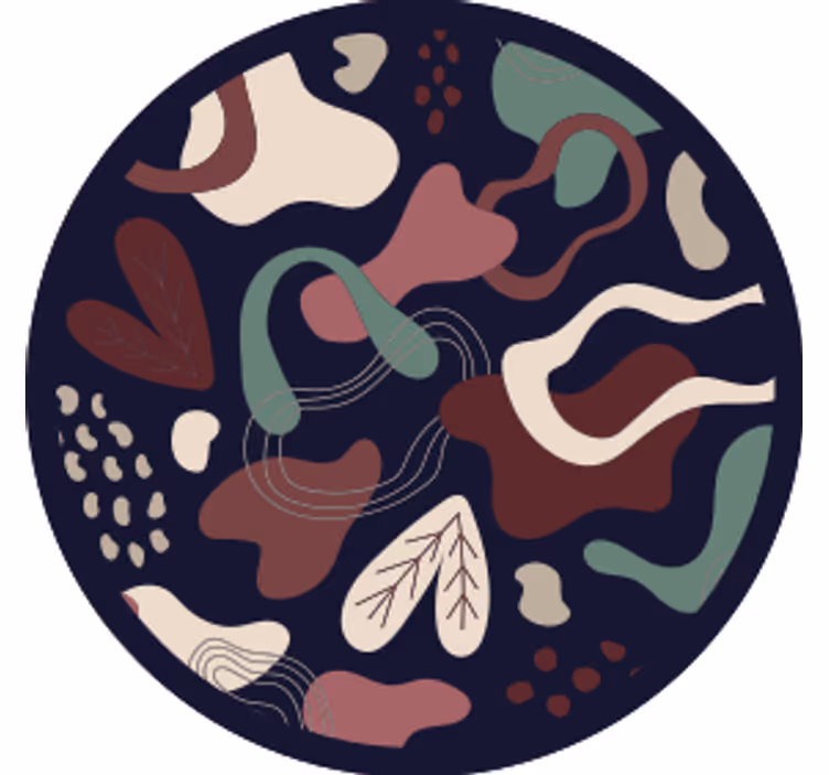 Podkładka pod kubek z wzorami w organiczne kształty - TenStickers