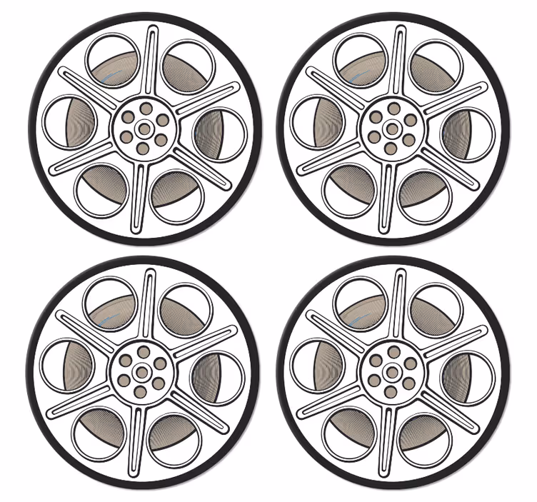 Vintage podstawka pod kubek Rolka filmu kinowego - TenStickers
