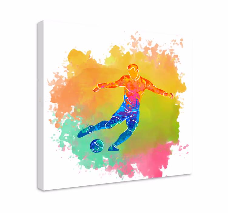Obraz sport dynamiczna akcja piłkarska - TenStickers