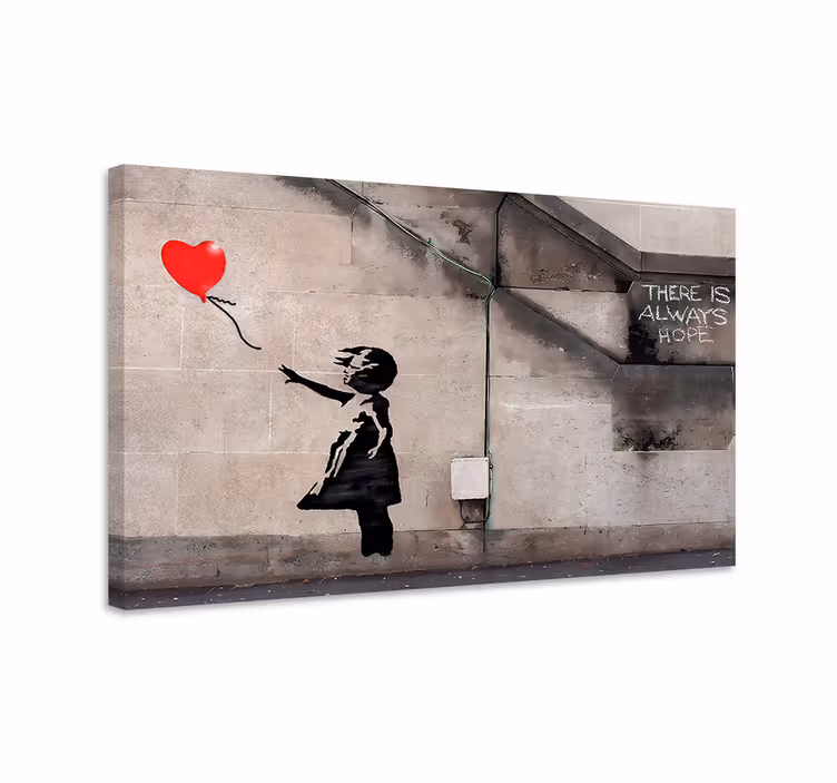 Obraz artystyczny dziewczyna z uciekającym balonem - TenStickers