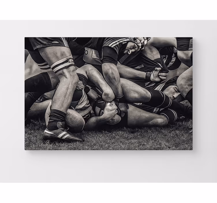 Obraz artystyczny gracze rugby - TenStickers