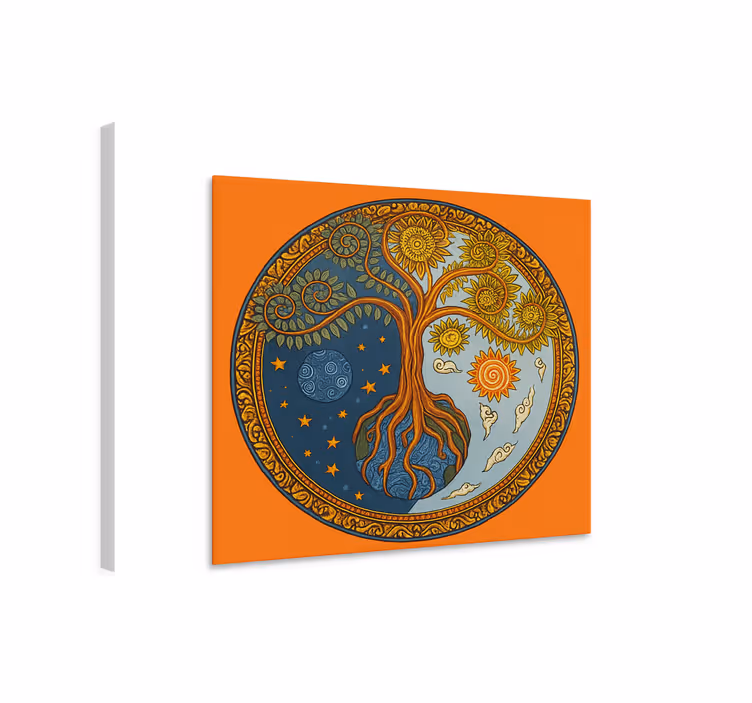 Obraz do salonu duchowe drzewo życia - TenStickers