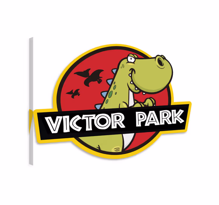Obraz dinozaury emblemat dinozaura do personalizacji - TenStickers