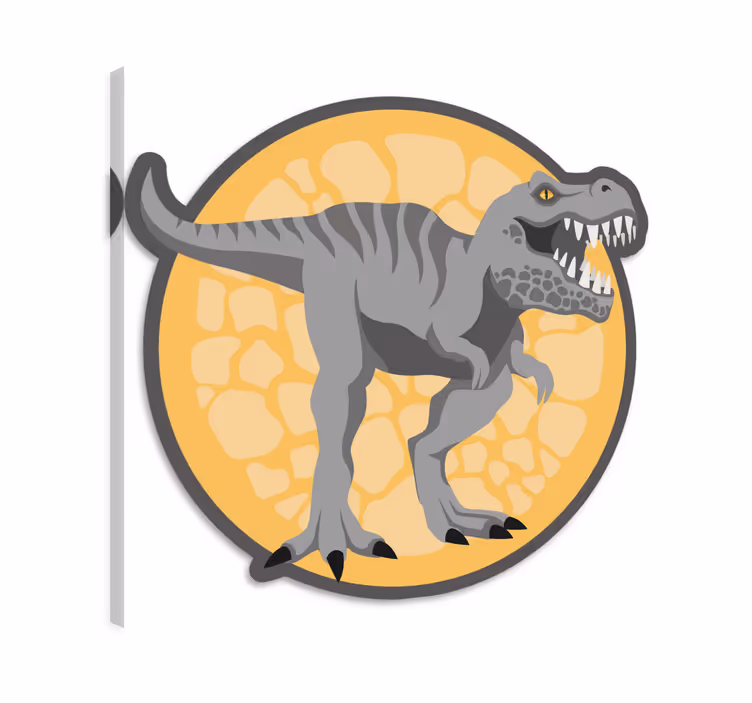 Obraz dinozaury tło z t-rexem rysowane ręcznie - TenStickers