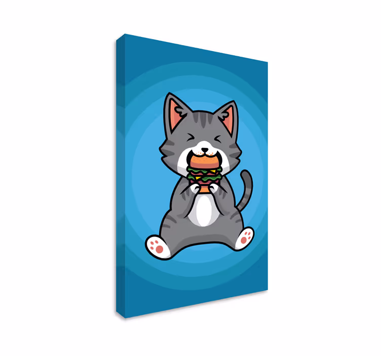 Obraz koty jedzący hamburgera - TenStickers
