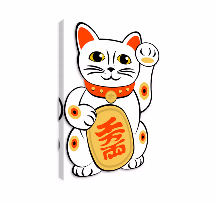 Obraz koty dekoracyjny w chińskim stylu - TenStickers