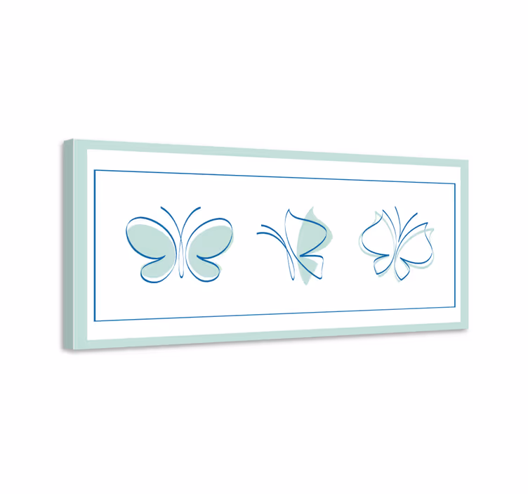 Obraz motyle na kafelkach w sylwetce - TenStickers