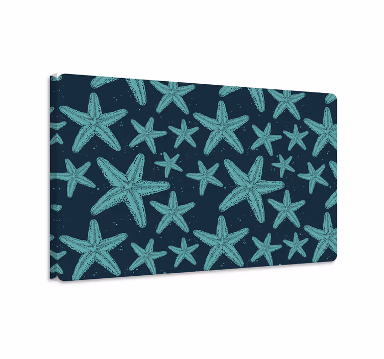 Obraz ryby starfish w odcieniach niebieskich na laptopa - TenStickers