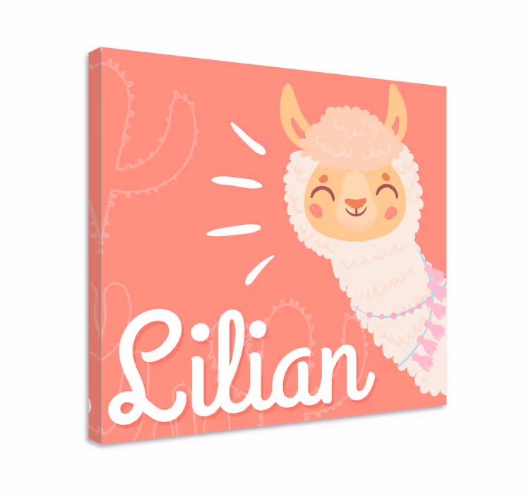 Obraz dla dzieci spersonalizowana lama - TenStickers