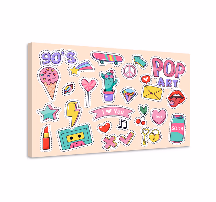 Obraz naklejki w stylu retro pop - TenStickers