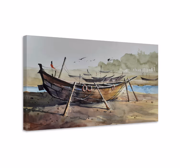 Obraz marynistyczny Paisaje marino barca - TenStickers