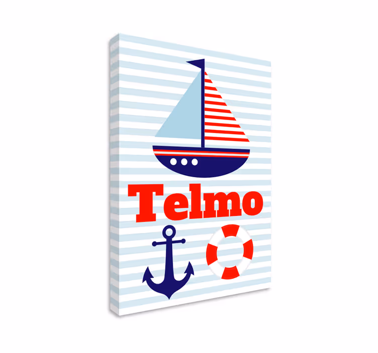 Obraz marynistyczny Infantil nombre można personalizować - TenStickers