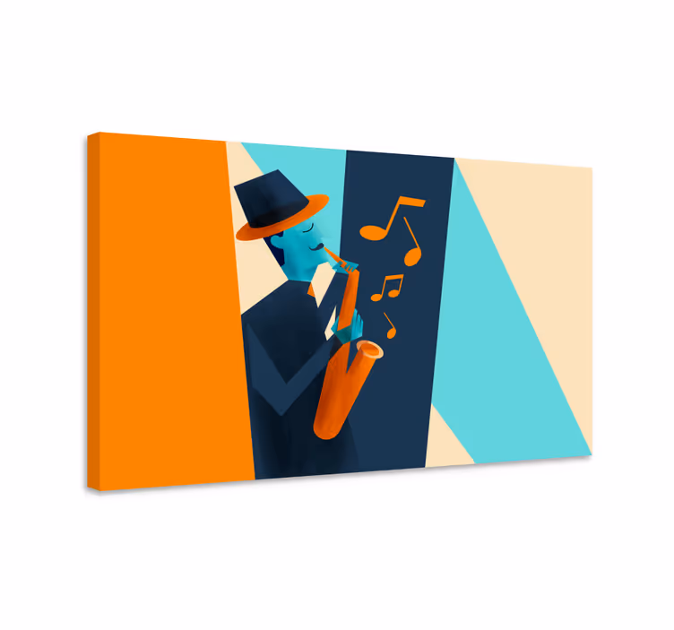 Obraz muzyka saksofonista jazzowy - TenStickers