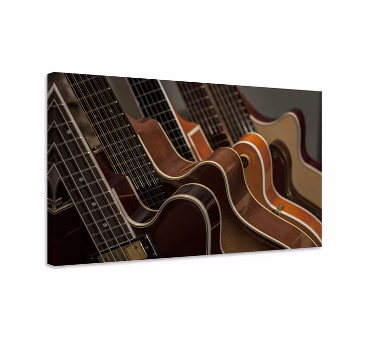 Obraz muzyka zbliżenie kolekcji gitar - TenStickers