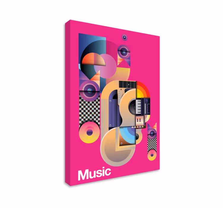 Obraz muzyka abstrakcyjny syntezator - TenStickers