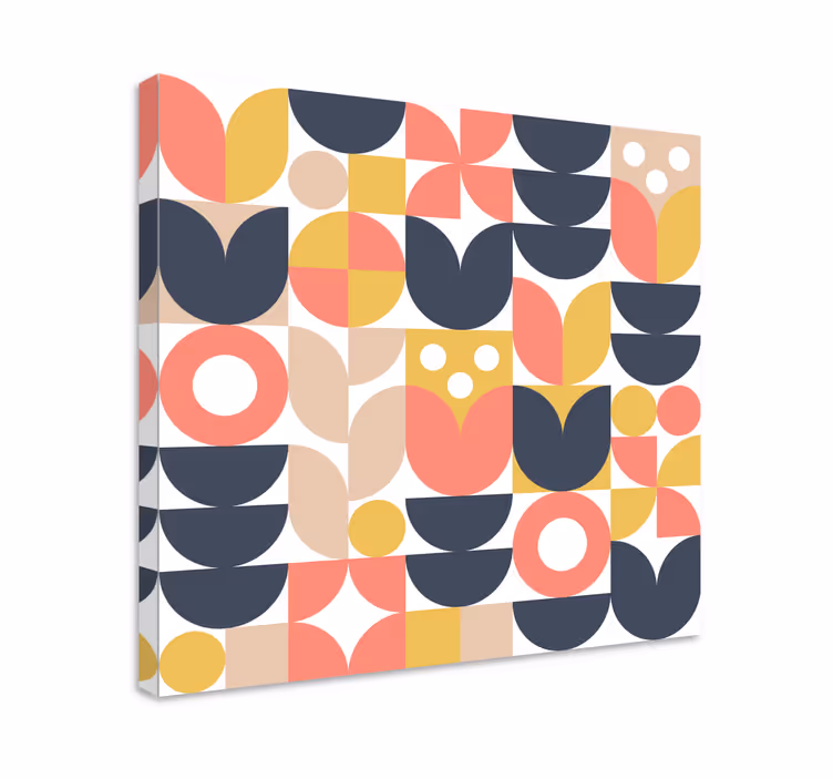 Obraz geometryczny abstrakcyjne kształty geometryczne - TenStickers