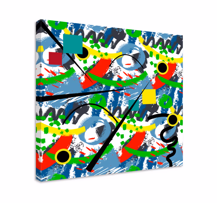 Obraz abstrakcja abstrakcyjny chaos geometryczny - TenStickers