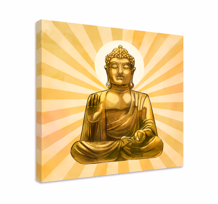 Budda obraz Złoty budda - TenStickers