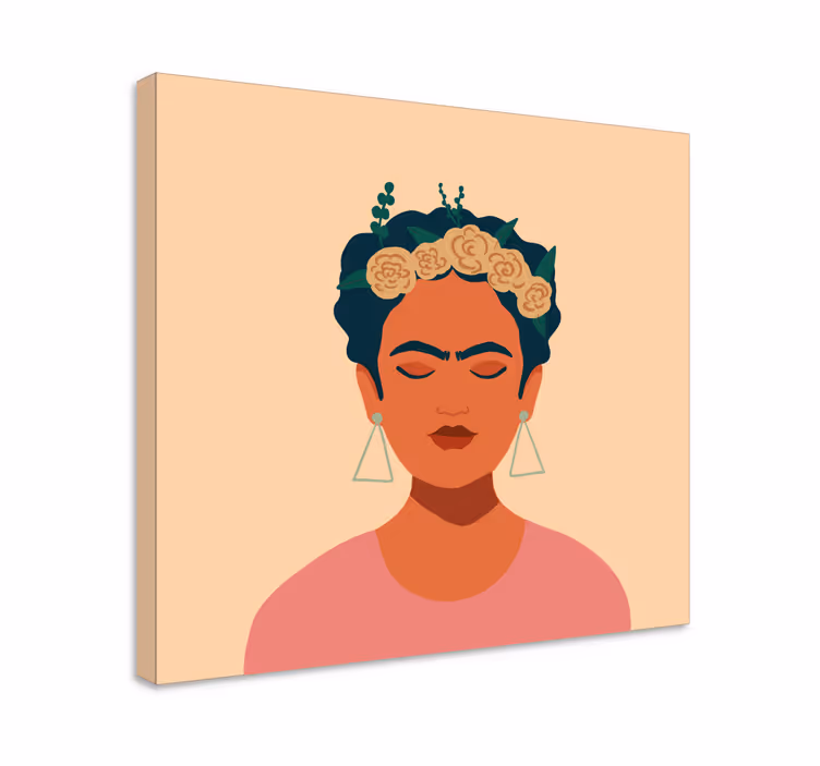Obraz z postaciami inspirowany fridą - TenStickers