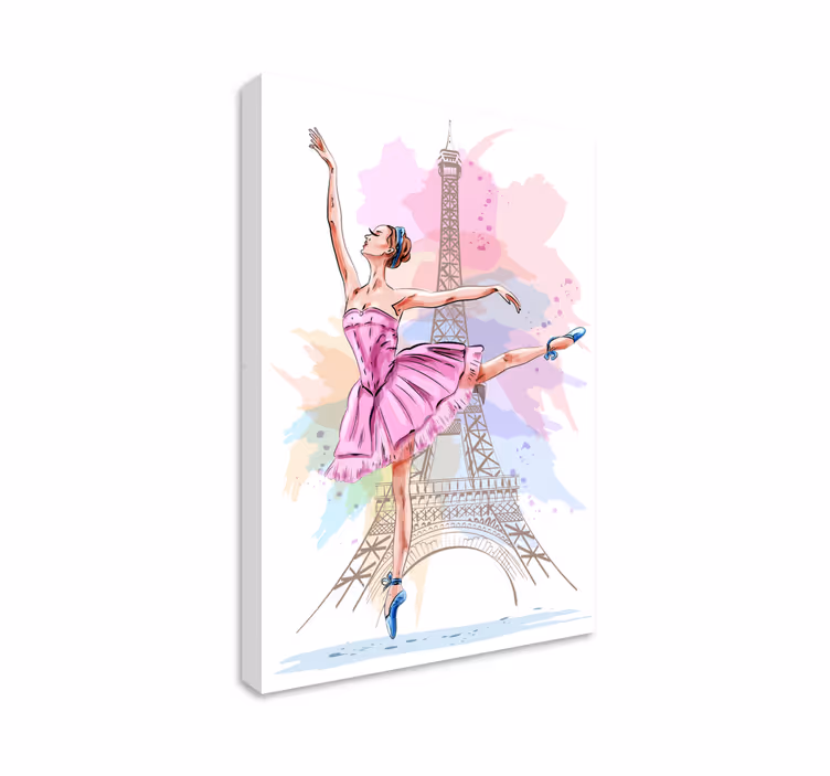 Obraz Balerina i wieża Eiffla - TenStickers