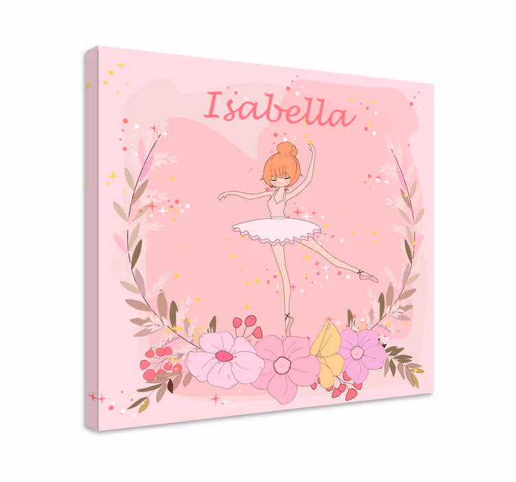 Obraz Balerina na różowym tle - TenStickers