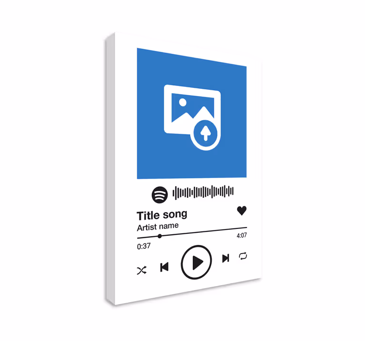 Obraz Spotify muzyka białe tło - TenStickers