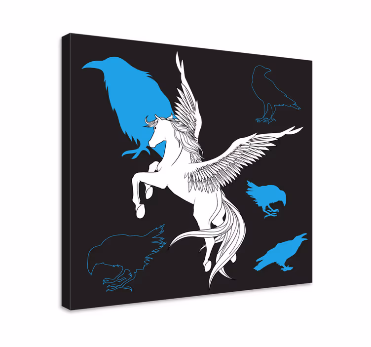 Obraz dinozaury lot mitycznego pegaza - TenStickers