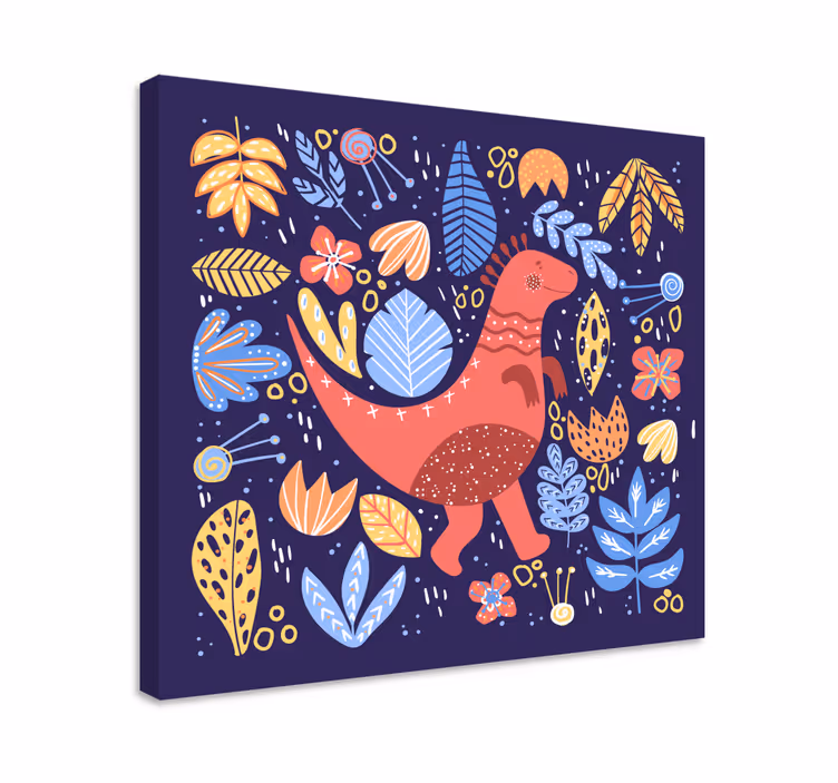 Obraz dinozaury wesoła ilustracja dinozaurów - TenStickers