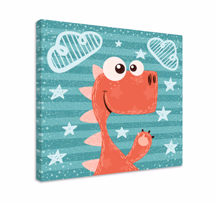 Obraz dinozaury urocze rysunkowe dinozaury - TenStickers