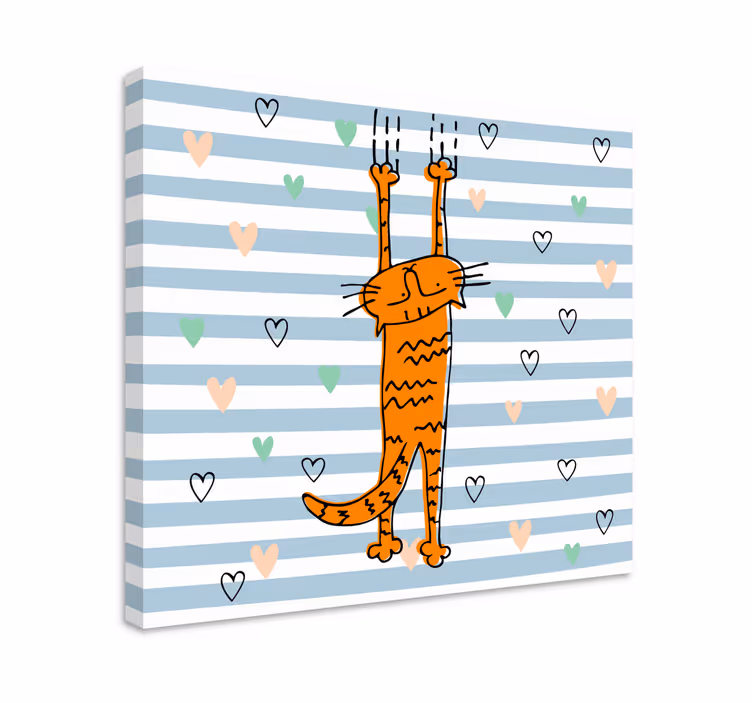 Obraz koty radosny pomarańczowy kot - TenStickers