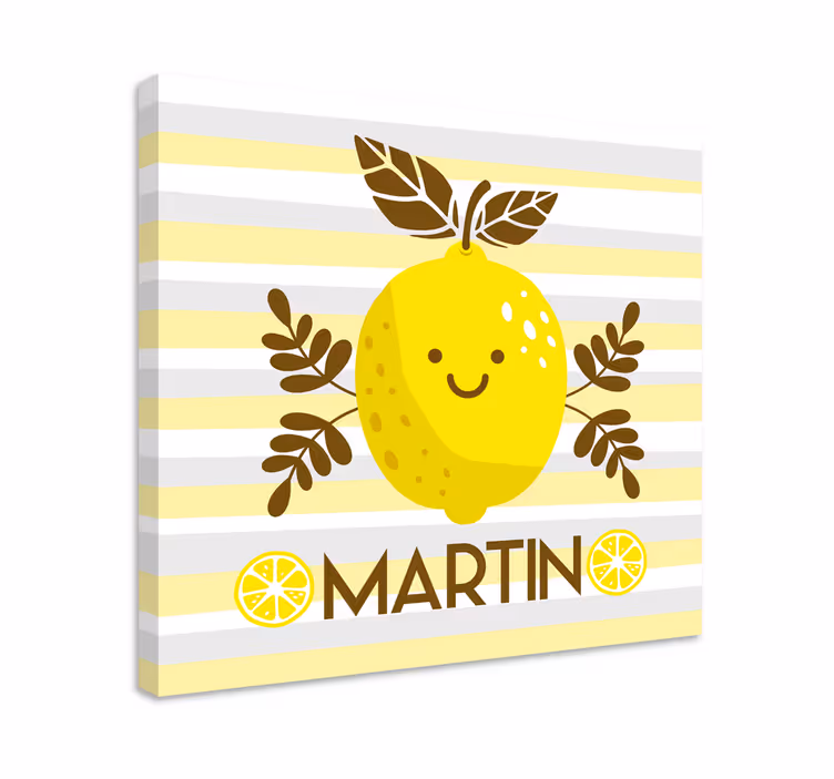 Obraz martwa natura z uśmiechniętą cytryną - TenStickers