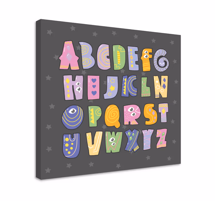 Obraz dla dzieci Kolorowy Alfabet - TenStickers