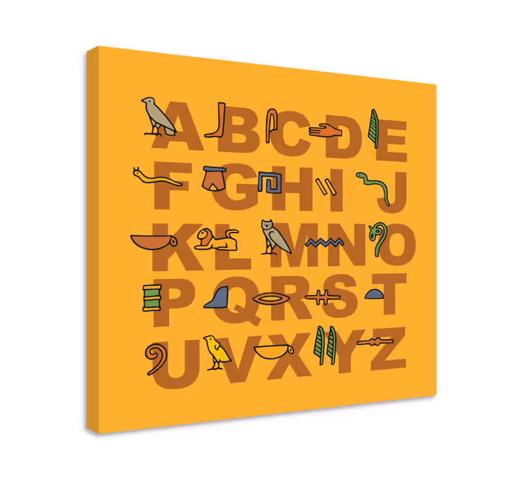 Obraz na ścianę Alfabet egipski - TenStickers