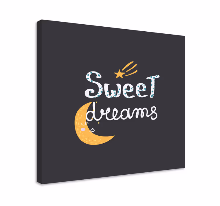 Obraz z napisami słodkie marzenia księżyca - TenStickers