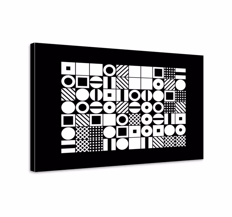 Obraz do biura Czarno-białe geometrie - TenStickers
