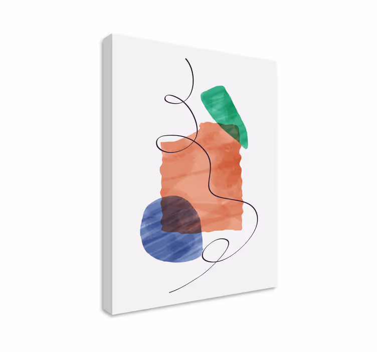Nowoczesny obraz ułożenie abstrakcyjnych form - TenStickers