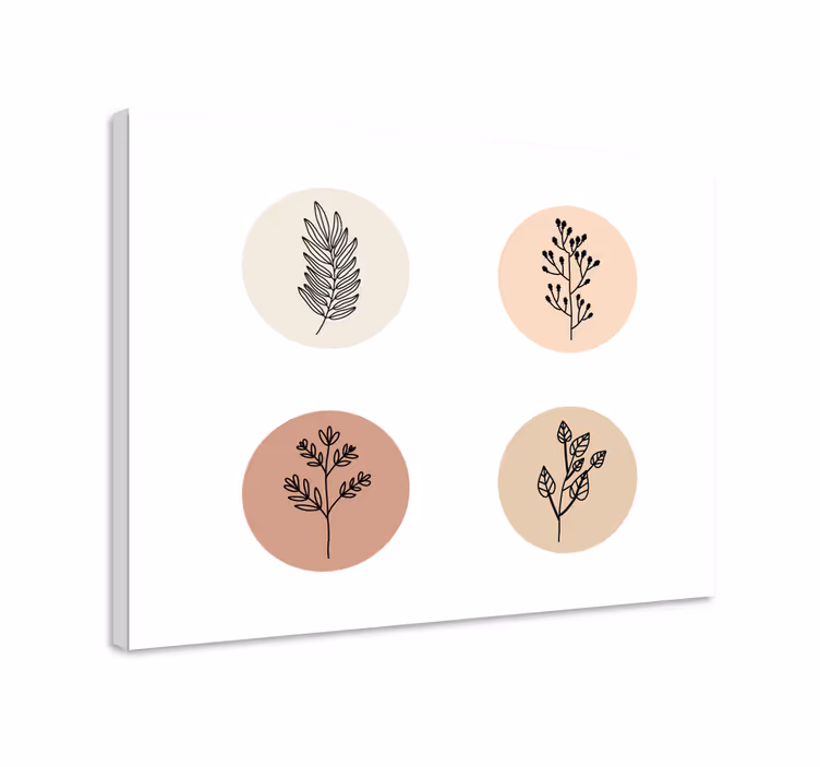 Obraz do przedpokoju Minimalistyczne kwiaty - TenStickers