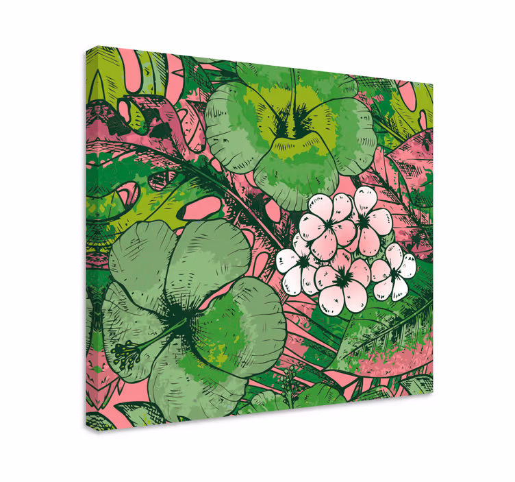 Obraz kwiaty i rośliny w kompozycji botanicznej - TenStickers
