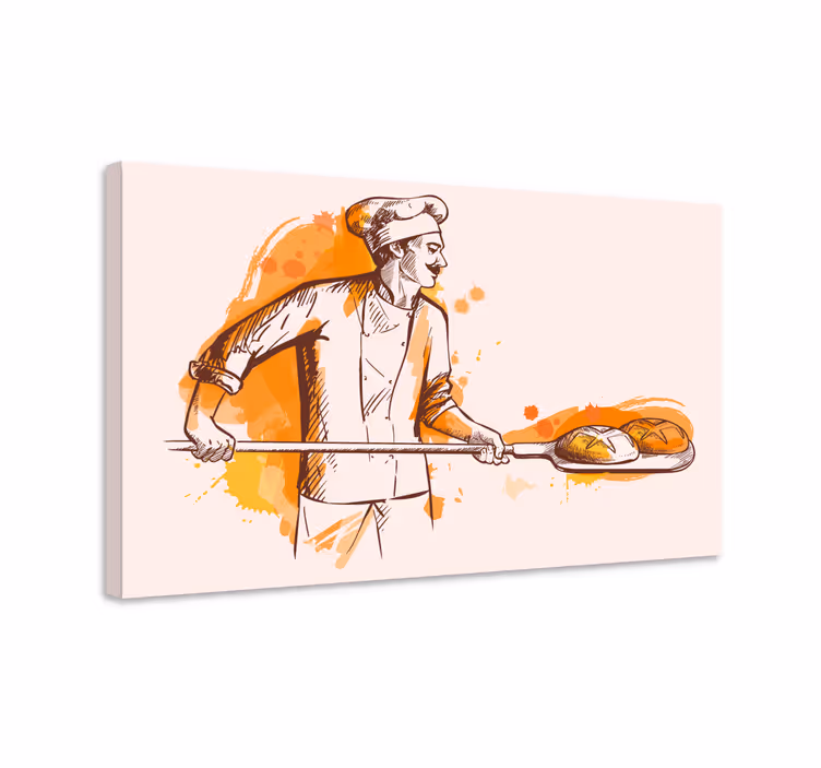 Obraz martwa natura piekarz z chlebem - TenStickers