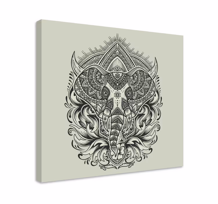 Obraz mandala Słoń - TenStickers