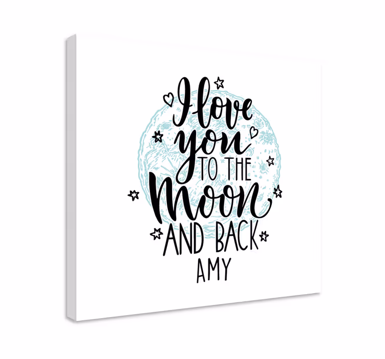 Obraz z napisami kocham cię księżycu - TenStickers