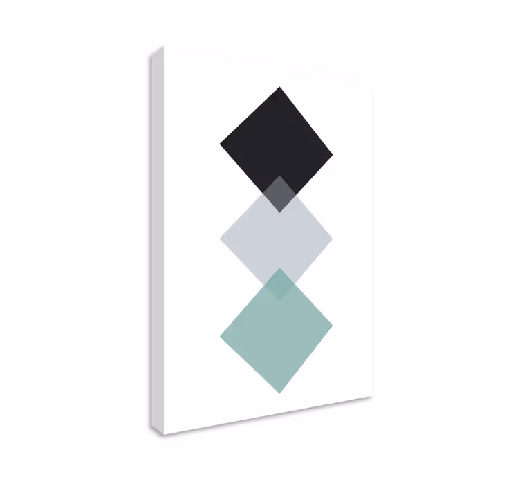 Obraz geometryczny w kształcie stakowanych diamentów - TenStickers