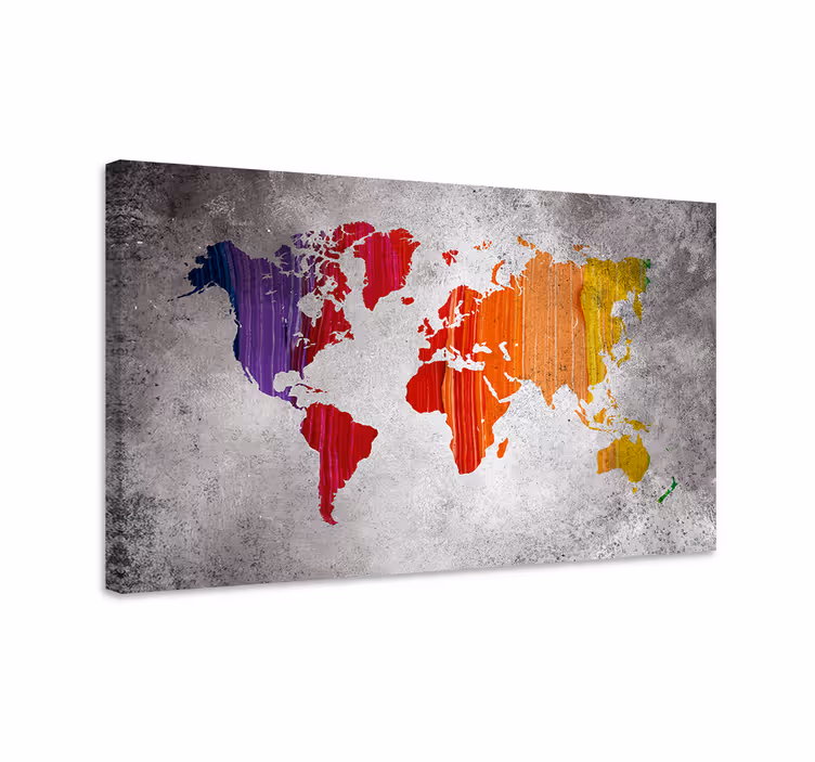 Obraz mapa świata żywa abstrakcyjna geografia - TenStickers