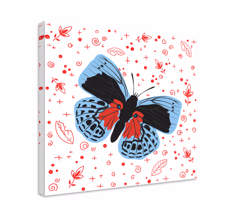 Obraz motyle w jasnym wzorze motyla - TenStickers