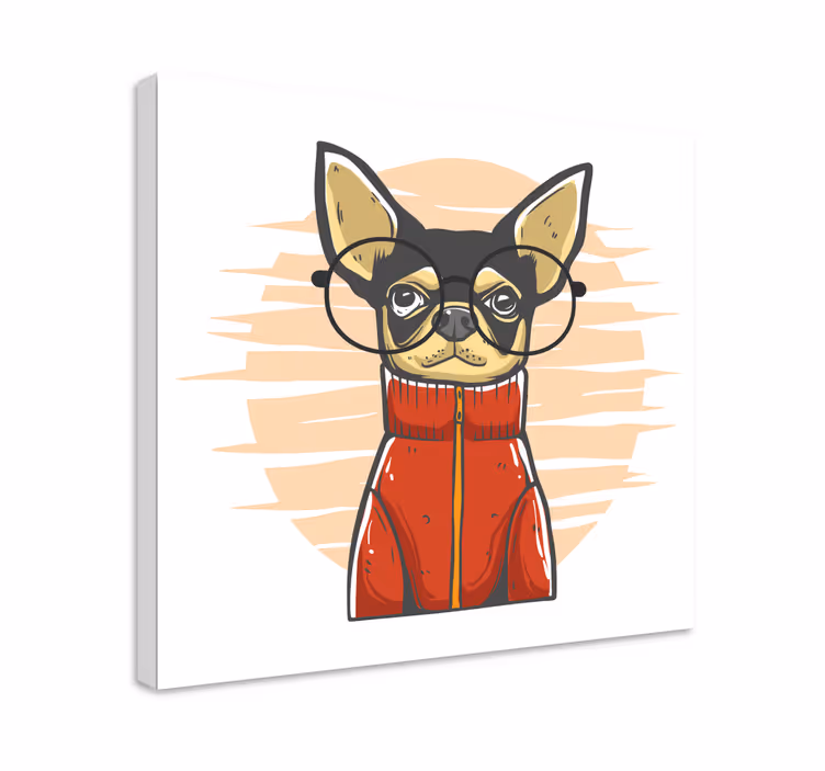 Obraz psy w stylu eleganckiego portretu - TenStickers