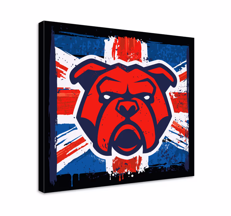 Obraz psy buldog flaga brytyjska - TenStickers