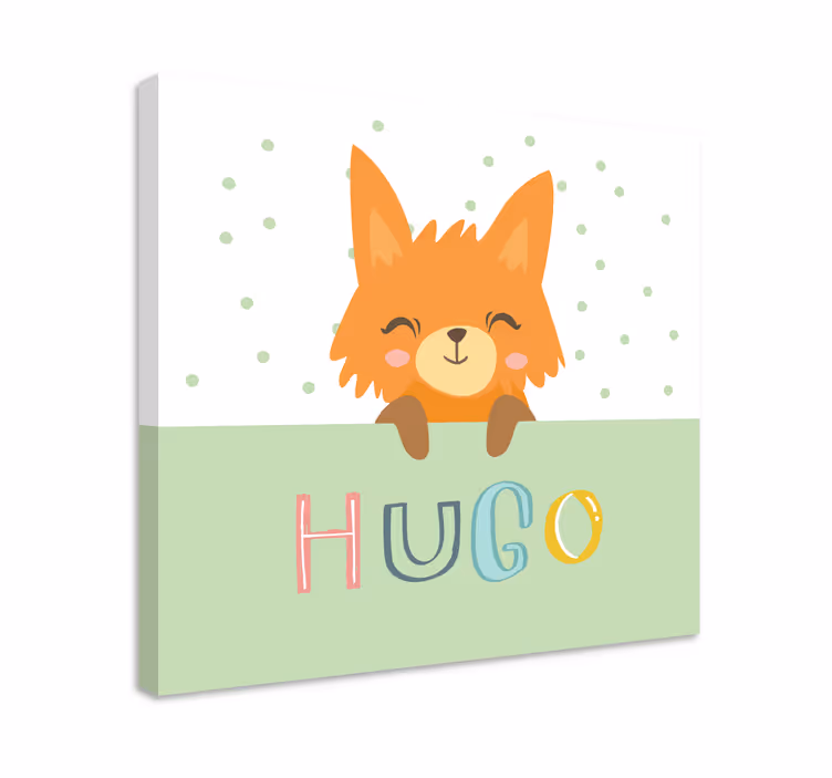 Obraz ze zwierzętami postać uśmiechniętego lisa - TenStickers