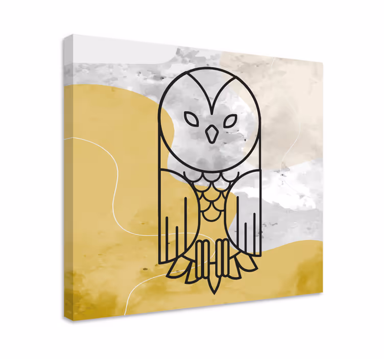 Obraz ze zwierzętami minimalistyczna sylwetka sowy - TenStickers